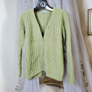 MAURO SERGIO Industria Argentina Merino Wool/Hair Cardigan Grannycore Size L